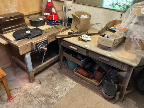 PAIR OF WORK BENCHES