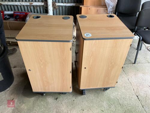 2 OFFICE COMPUTER/PROJECTOR STANDS