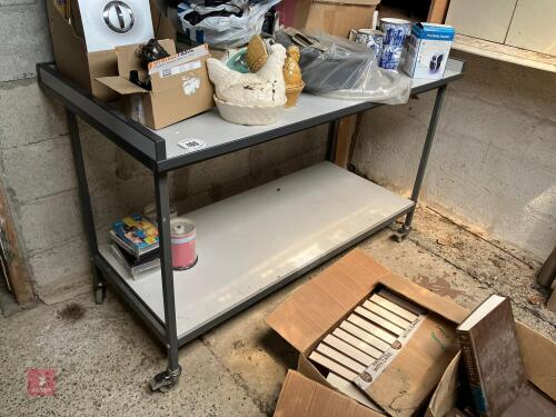 1.5M X 0.75M WHEELED TABLE