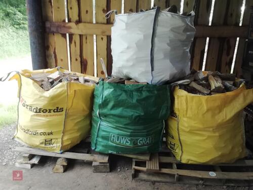 ONE DUMPY BAG SEASONED HARD WOOD LOGS