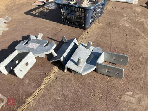 2 PAIRS RISING HINGE & ROCKER PLATES