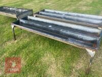 2.6M X 80CM RAISED TWIN FEEDER TROUGH - 3