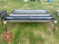 2.6M X 80CM RAISED TWIN FEEDER TROUGH - 4
