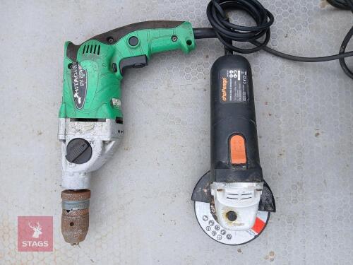 GRINDER AND 110V DRILL