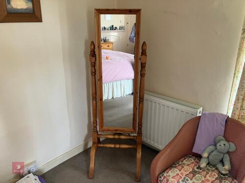 PINE BEDROOM MIRROR