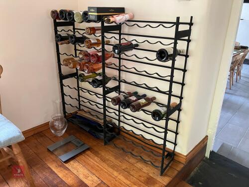 WROUGHT IRON 120 BOTTLE RACK