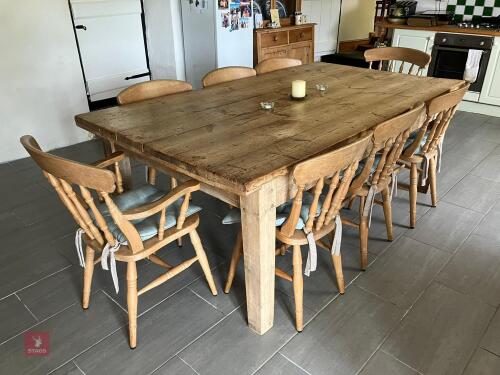 7' X 4' BEECH DINING TABLE
