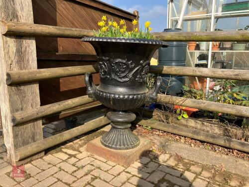 PAIR OF CAST ORNATE PLANTERS