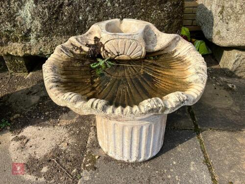 CAST BIRD BATH