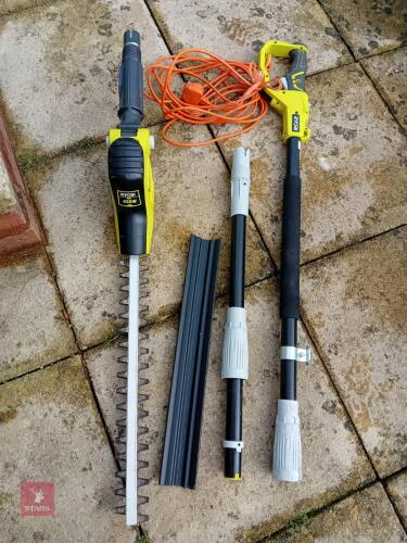 RYOBI ELECTRIC EXTENDABLE HEDGE TRIMMER