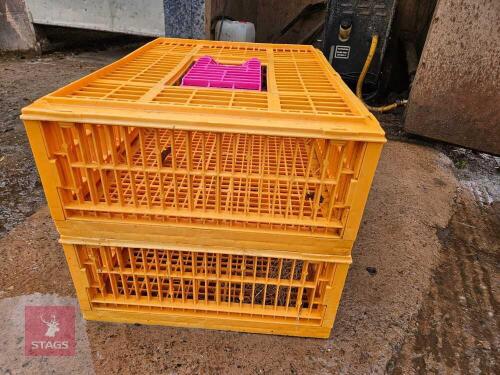 2 CHICKEN CRATES