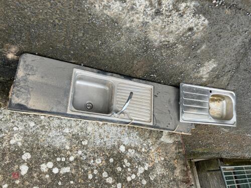 2 STAINLESS STEEL SINK UNITS