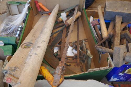ASSORTED HAND TOOLS & WORKING TOOLS