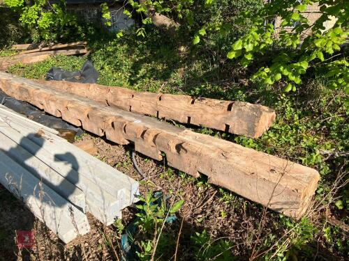 2 LARGE OAK BEAMS (1)