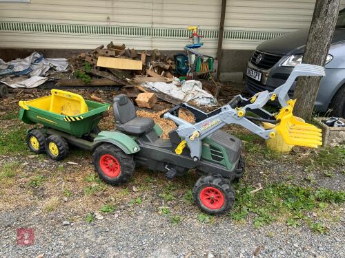 FENDT TOY TRACTOR & TRAILER
