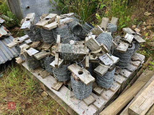 PALLET OF BARBED WIRE