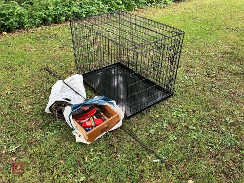 DOG CAGE & GROOMING/EQUINE EQUIPMENT