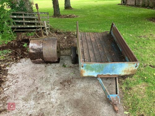 GARDEN TRAILER & ROLLER