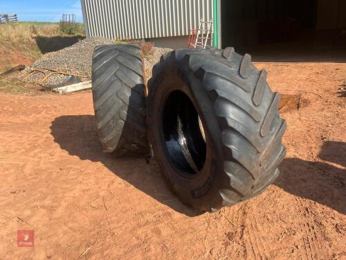 2 MICHELIN 540/65 R28 TRACTOR TYRES