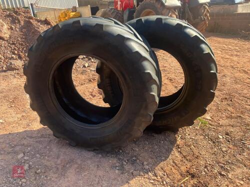 2 MICHELIN 540/65 R28 TRACTOR TYRES