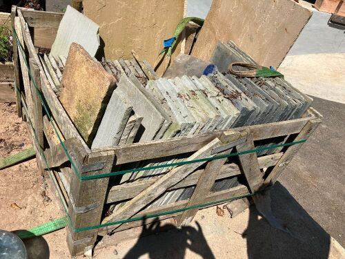 CRATE OF MIXED PAVING SLABS