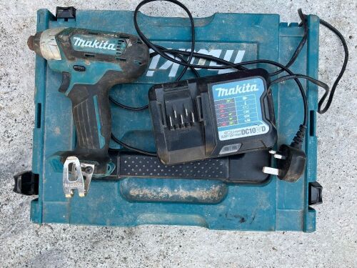 MAKITA MINI IMPACT DRIVER, BOX & CHARGER