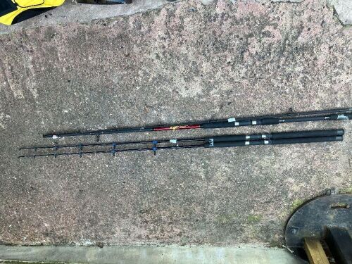 3 MIXED FISHING RODS