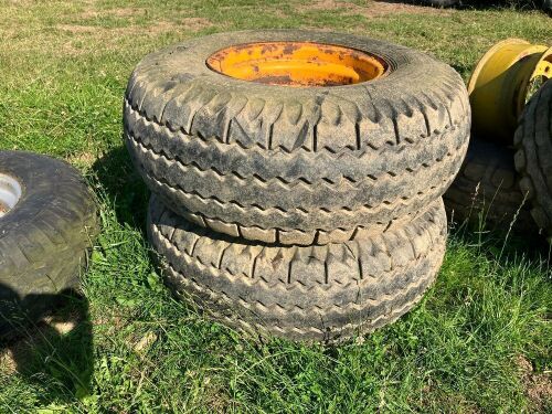 PAIR OF 13.5/75-430 WHEELS AND TYRES
