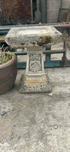 WEATHERED BIRD BATH