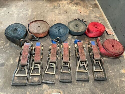 6 RATCHET TIE DOWN STRAPS