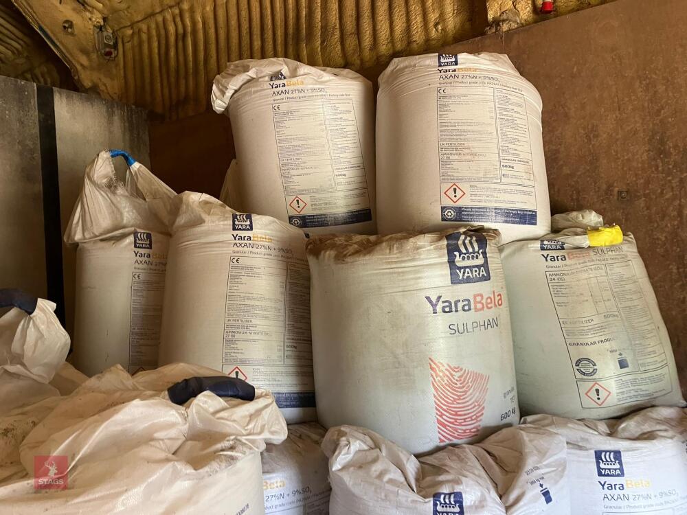 2 X 600KG BAGS OF SULPHAN 24%N 15%S (BIDS FOR WHOLE LOT)