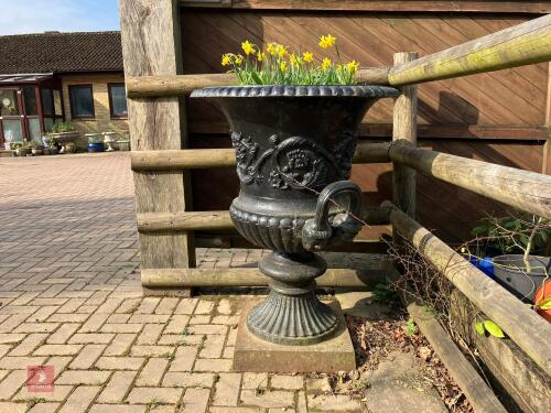 PAIR OF CAST ORNATE PLANTERS