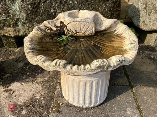 CAST BIRD BATH