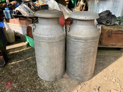 2 EXPRESS DAIRY CO. ALUMINIUM CHURNS