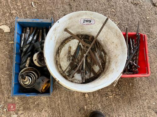 ASSORTED DRILL BITS & HOLE SAWS (209)