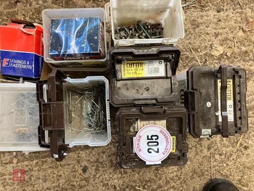 8 CONTAINERS OF FIXINGS (205)