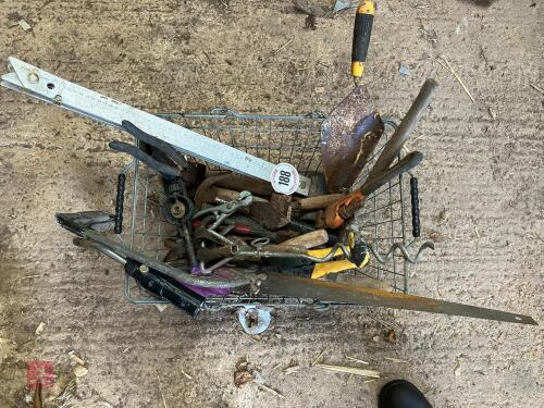 BASKET OF HAND TOOLS (188)
