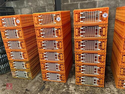6 GIORDOANO POULTRY CRATES (148)