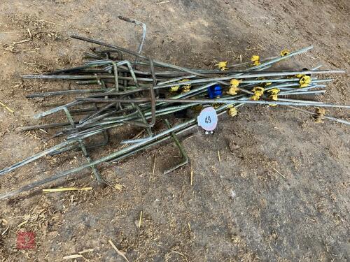 20 METAL ELECTRIC FENCE STAKES (49)