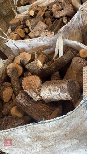2 LARGE DUMPY BAGS OF BARN STORED LOGS