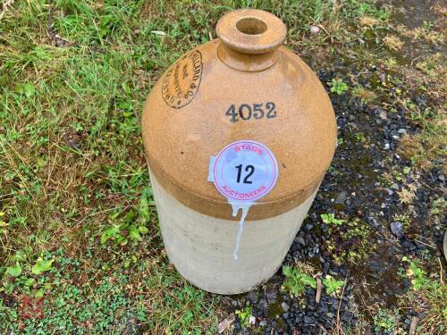 LARGE GLAZED STONE JAR (12)