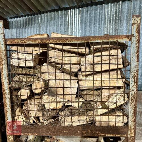 CRATE OF ASH LOGS
