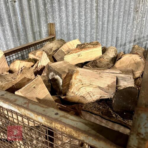 CRATE OF HARDWOOD LOGS