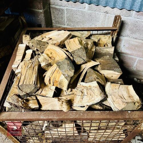 CRATE OF OAK LOGS