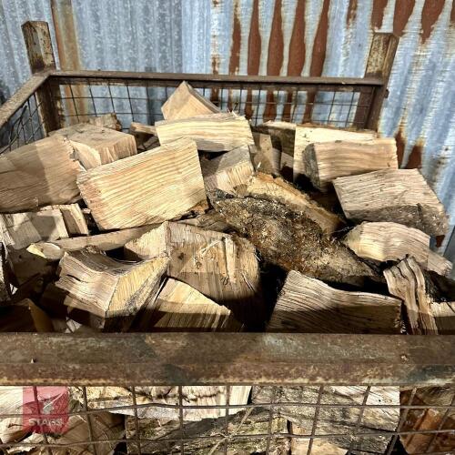 CRATE OF ASH LOGS