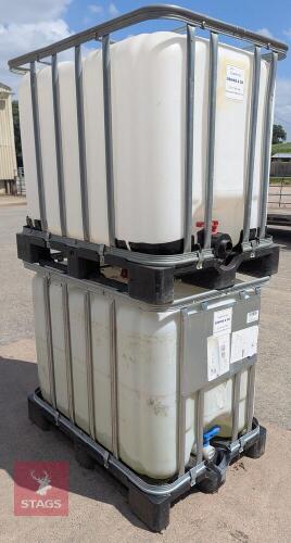 2 WERIT 600 LITRE IBC