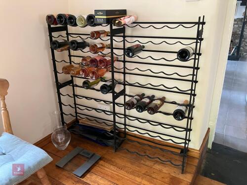 WROUGHT IRON 120 BOTTLE RACK