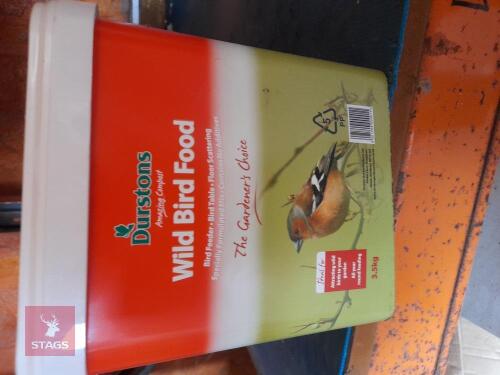 60 TUBS OF DURSTONS WILD BIRD FOOD