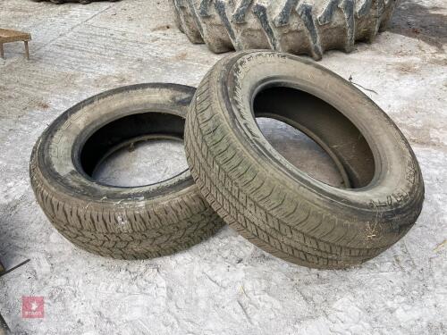 2 BRIDGESTONE 65/65 R17 TYRES