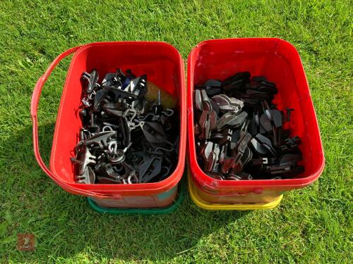 2 BUCKETS OF FENCING INSULATORS